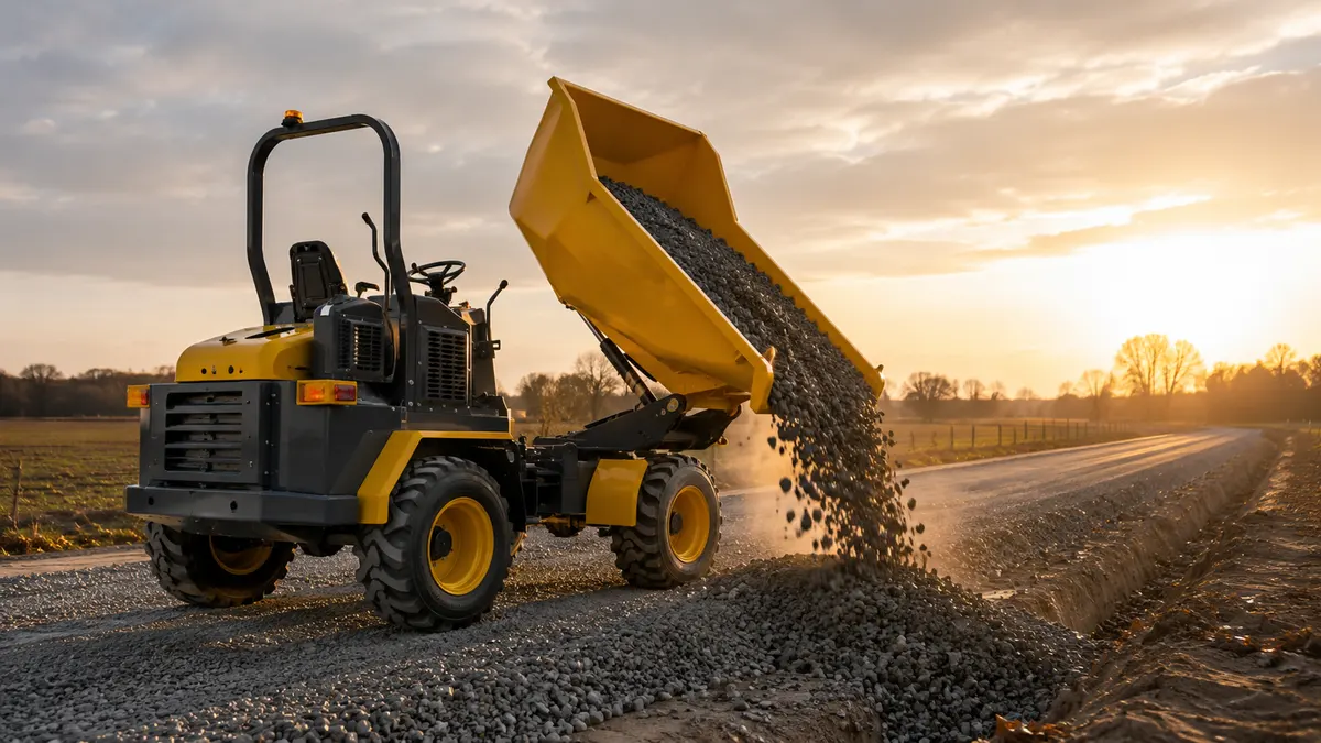 Residential landscaping soil delivery for garden construction work